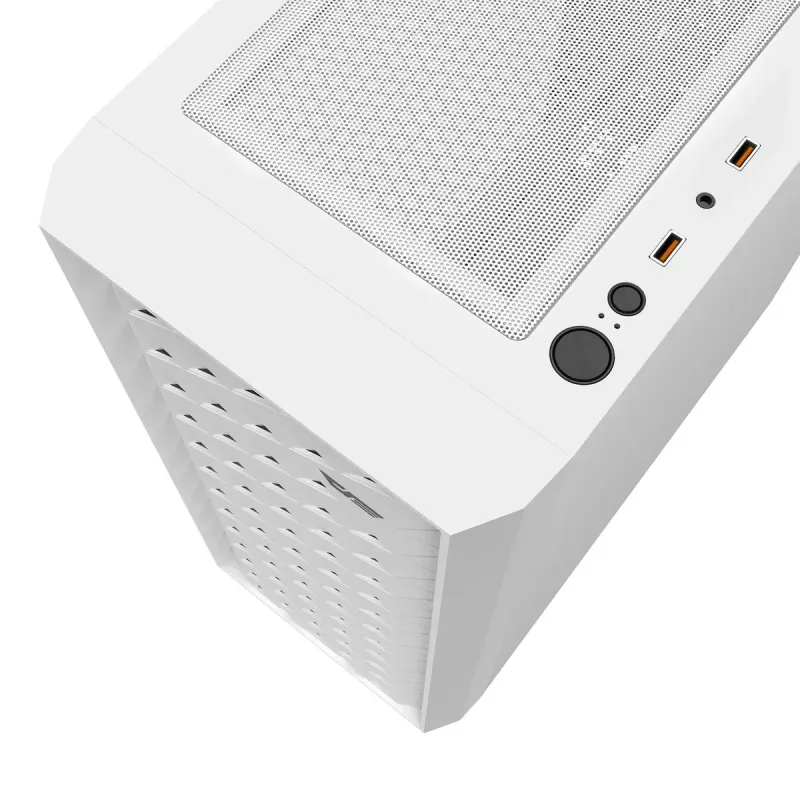 Computer case Darkflash DK351 WHITE Midi Tower, Micro ATX/ATX/ITX, temperaturgehärtetes Glas, weiß, 200×390×450 mm