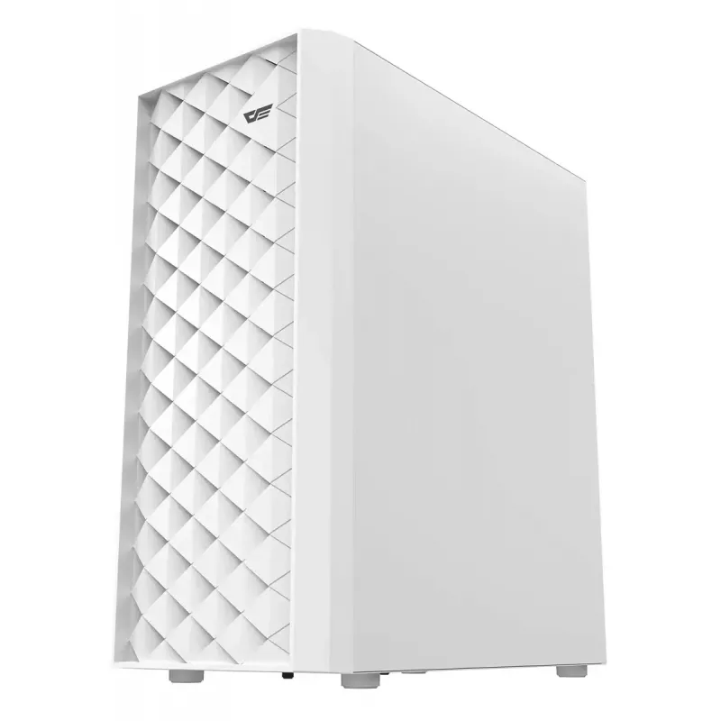 Computer case Darkflash DK351 WHITE Midi Tower, Micro ATX/ATX/ITX, temperaturgehärtetes Glas, weiß, 200×390×450 mm