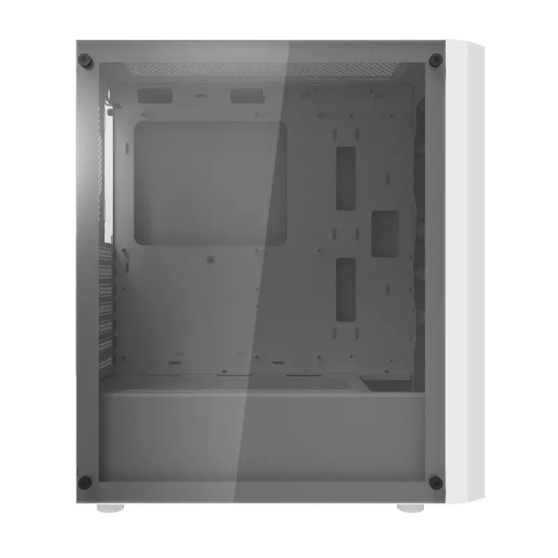 Computer case Darkflash DK351 WHITE Midi Tower, Micro ATX/ATX/ITX, temperaturgehärtetes Glas, weiß, 200×390×450 mm