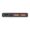 Baseus Powerbank Adaman Metal, Lithium-Ionen 10000mAh, 2xUSB, USB-C, Lightning, MicroUSB 22,5W (Schwarz)