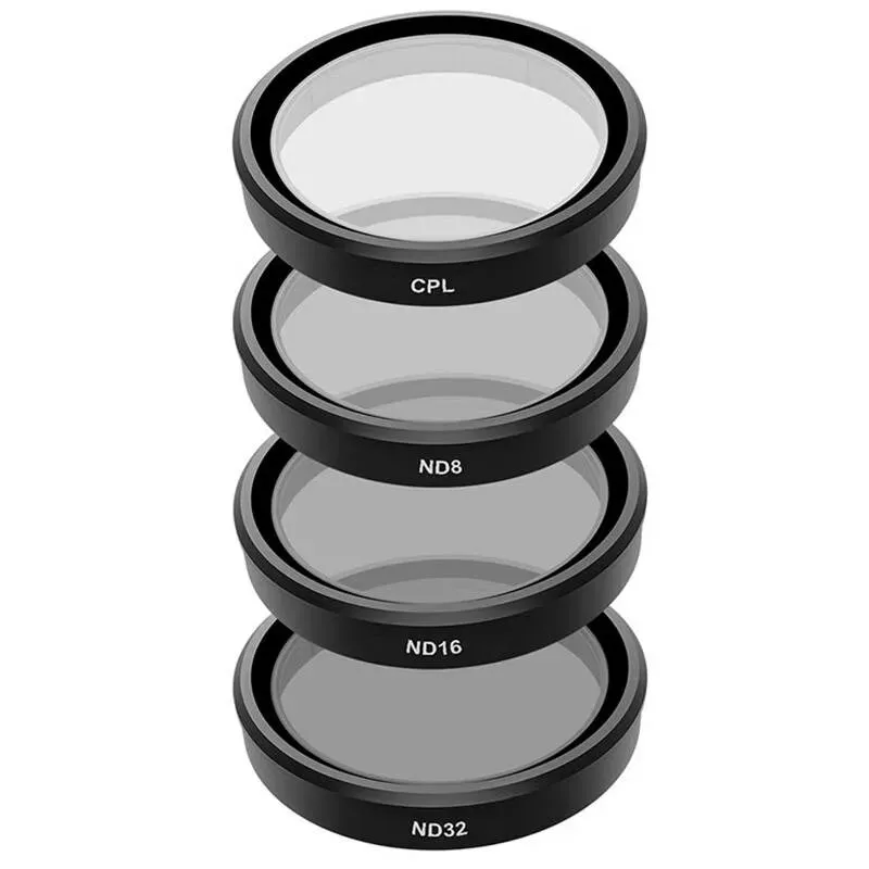 Telesin Filterset für DJI Osmo Action 3/4/5 – CPL, ND8, ND16, ND32 (4er-Set)