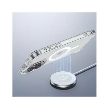 Schützende transparente magnetische Hülle Joyroom JR-14H5 für iPhone 14 MagSafe mit Magnetring, klare Schale