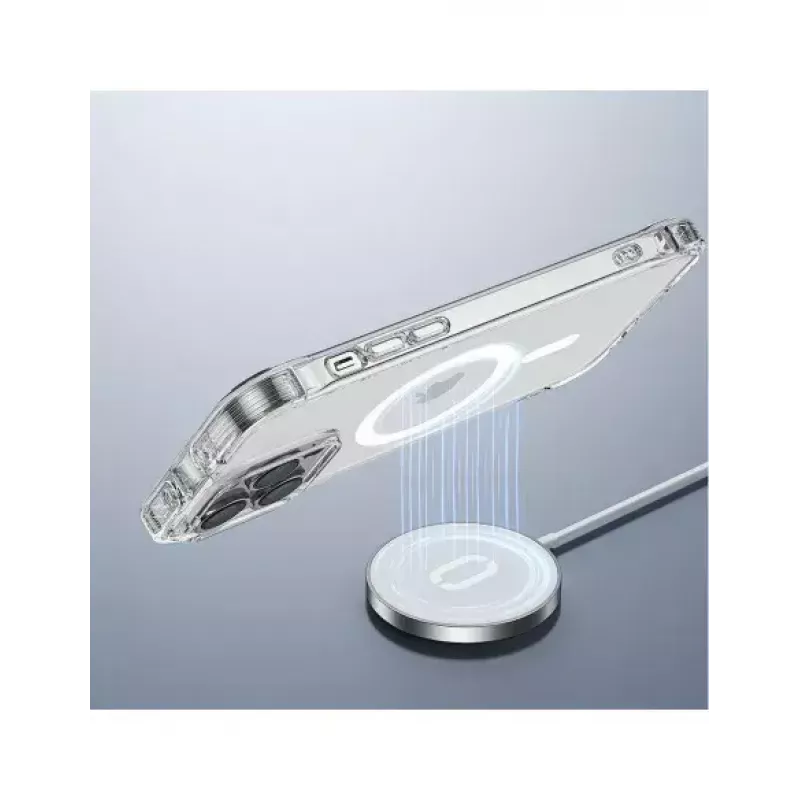 Schützende transparente magnetische Hülle Joyroom JR-14H5 für iPhone 14 MagSafe mit Magnetring, klare Schale