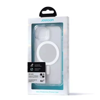 Schützende transparente magnetische Hülle Joyroom JR-14H5 für iPhone 14 MagSafe mit Magnetring, klare Schale