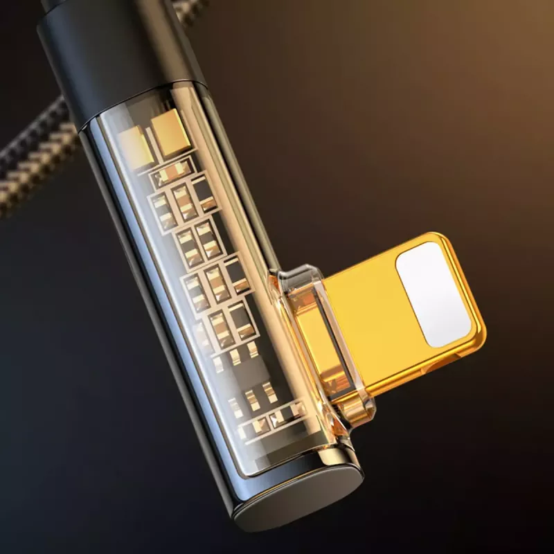 USB-A auf Lightning abgewinkeltes Kabel Joyroom S-UL012A6 1,2 m, schwarz