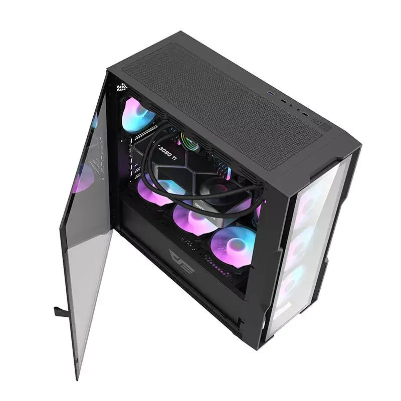 Darkflash DK431 Glass Computergehäuse, ATX, schwarz