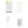 Baseus Magnetic Crystal Clear Handyhülle für iPhone 13, transparent, mit gehärtetem Glas-Bildschirmschutz