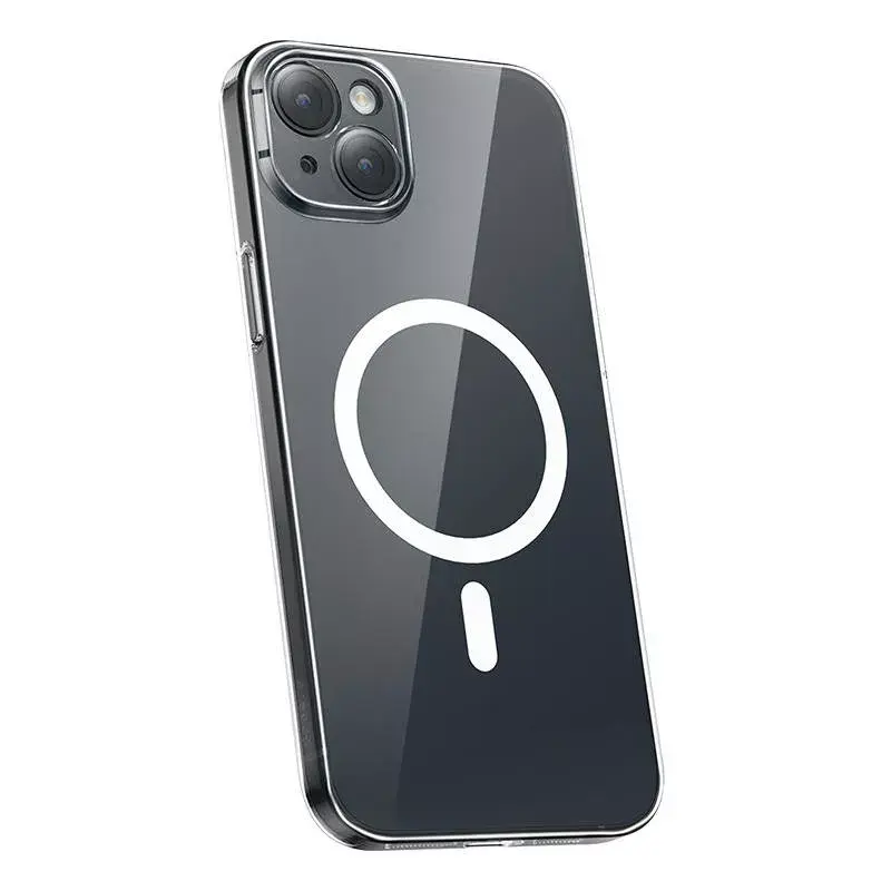 Baseus Magnetic Crystal Clear Handyhülle für iPhone 13, transparent, mit gehärtetem Glas-Bildschirmschutz
