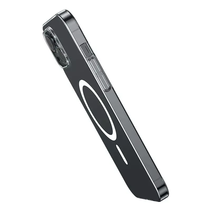 Baseus Magnetic Crystal Clear Handyhülle für iPhone 13, transparent, mit gehärtetem Glas-Bildschirmschutz
