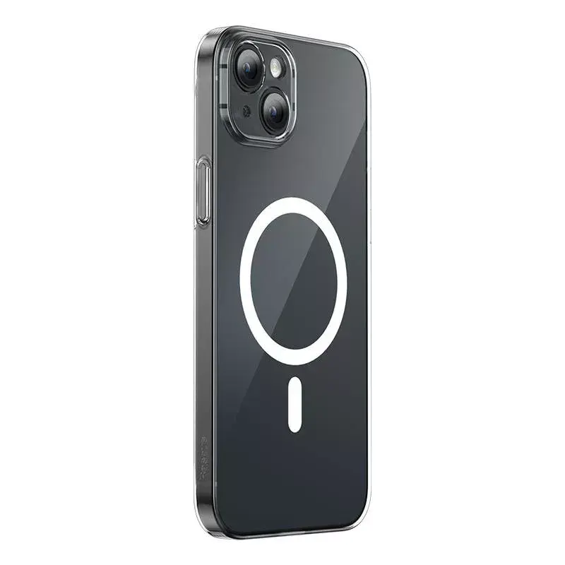 Baseus Magnetic Crystal Clear Handyhülle für iPhone 13, transparent, mit gehärtetem Glas-Bildschirmschutz