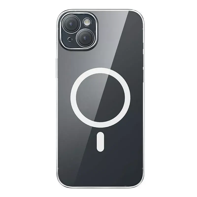Baseus Magnetic Crystal Clear Handyhülle für iPhone 13, transparent, mit gehärtetem Glas-Bildschirmschutz