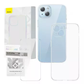 Schutzhülle transparent mit Panzerglas von Baseus für iPhone 14 Plus (P60112202201-02)