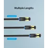 Ethernet-Patchkabel Vention Cat.8 S/FTP 1 m Schwarz RJ-45 Goldbeschichtet
