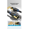 Ethernet-Patchkabel Vention Cat.8 S/FTP 1 m Schwarz RJ-45 Goldbeschichtet