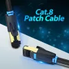 Ethernet-Patchkabel Vention Cat.8 S/FTP 1 m Schwarz RJ-45 Goldbeschichtet