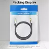 Optisches Glasfaserkabel Vention 3 m TOSLINK Stecker auf Stecker, grau, Nylonmantel, vergoldete Kontakte