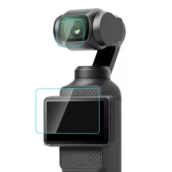 Gehärtetes Glas-Objektiv- und Display-Schutzglas Puluz für DJI OSMO Pocket 3 PU950T