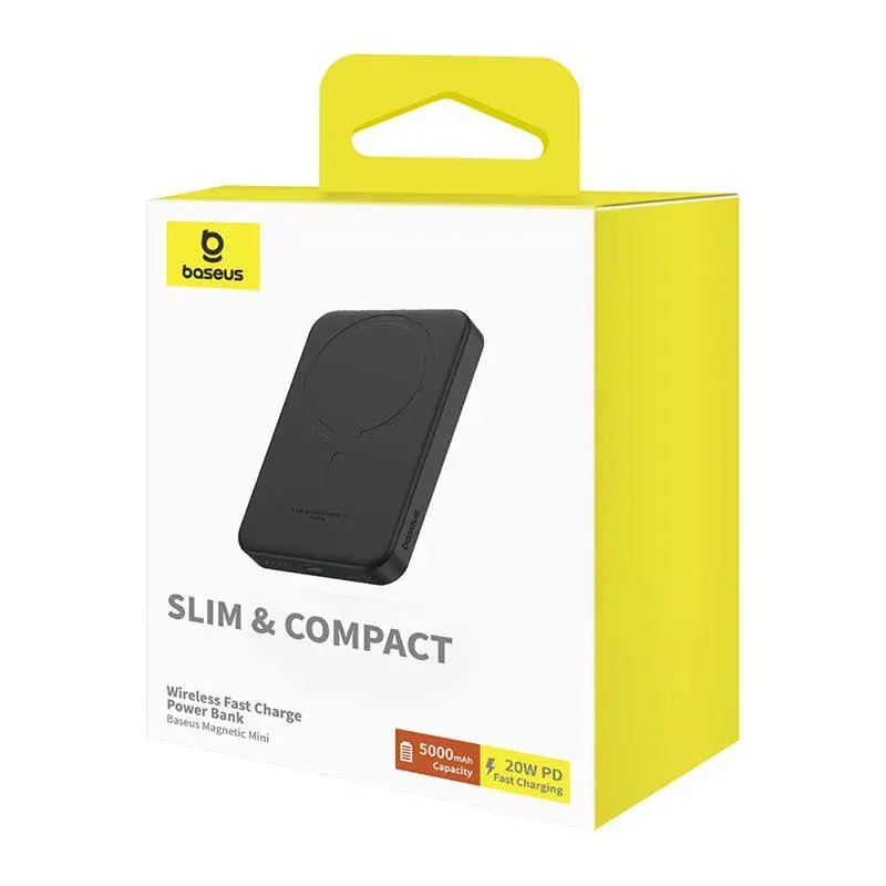 Magnetische Mini-Powerbank Baseus 5000mAh 20W (schwarz)