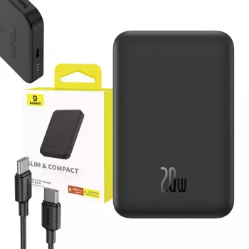 Magnetische Mini-Powerbank Baseus 5000mAh 20W (schwarz)