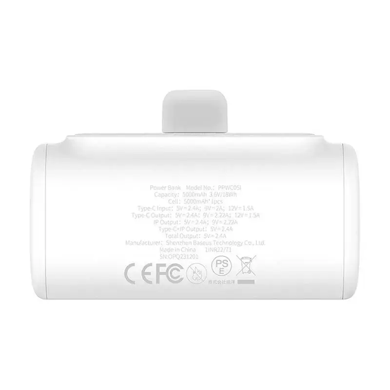 Powerbank OS-Baseus Compact IP 5000mAh 20W (weiß)