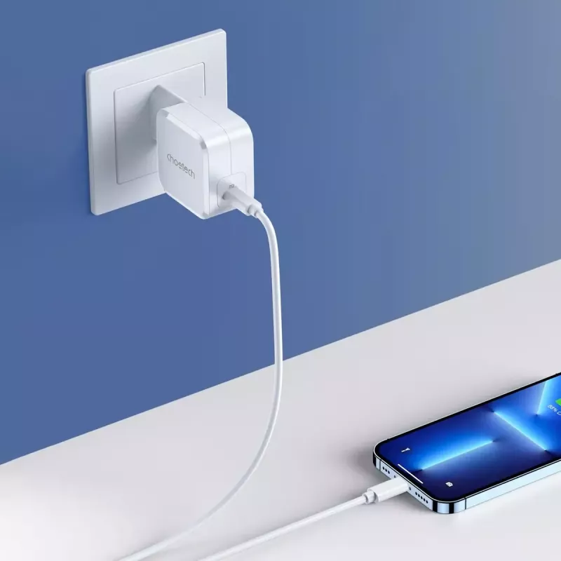 USB-C-Netzteil CHOETECH PD8007 45W EU Weiß – USB‑C PD 45W