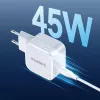 USB-C-Netzteil CHOETECH PD8007 45W EU Weiß – USB‑C PD 45W