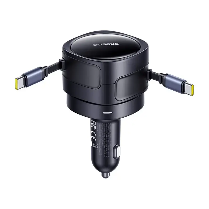 Auto-Ladegerät Baseus Enjoyment Max 60W mit integrierten USB-C-Kabeln, 60W Ausgang