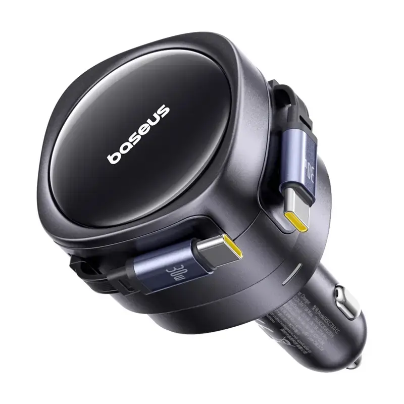 Auto-Ladegerät Baseus Enjoyment Max 60W mit integrierten USB-C-Kabeln, 60W Ausgang