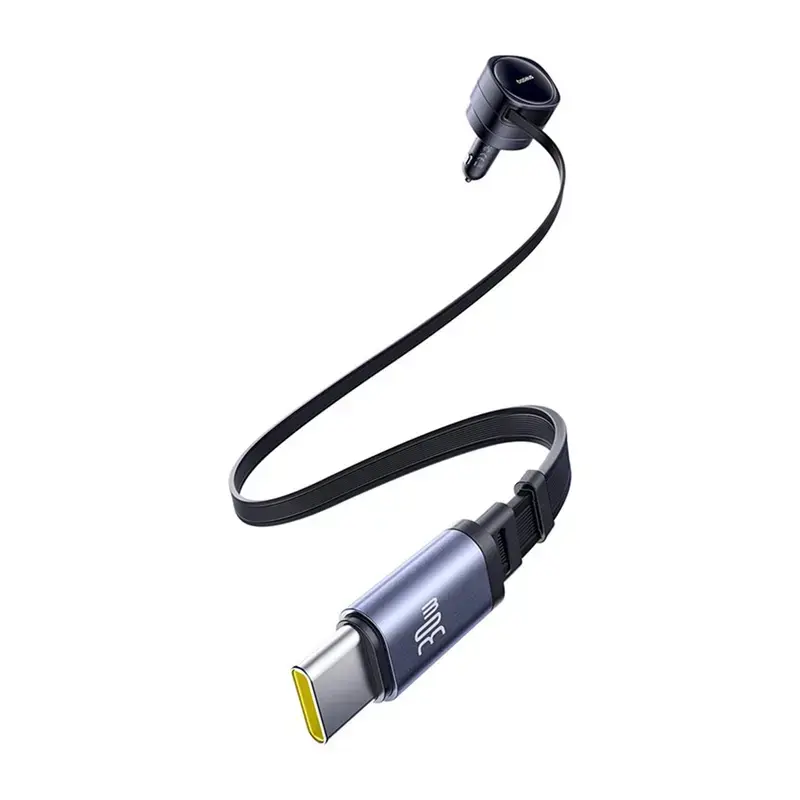 Auto-Ladegerät Baseus Enjoyment Max 60W mit integrierten USB-C-Kabeln, 60W Ausgang