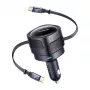 Auto-Ladegerät Baseus Enjoyment Max 60W mit integrierten USB-C-Kabeln, 60W Ausgang