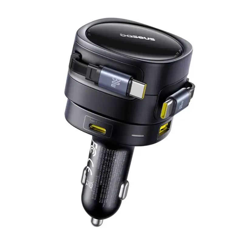 Auto-Ladegerät Baseus Enjoyment Max 90W mit USB-C- und USB-A-Anschlüssen