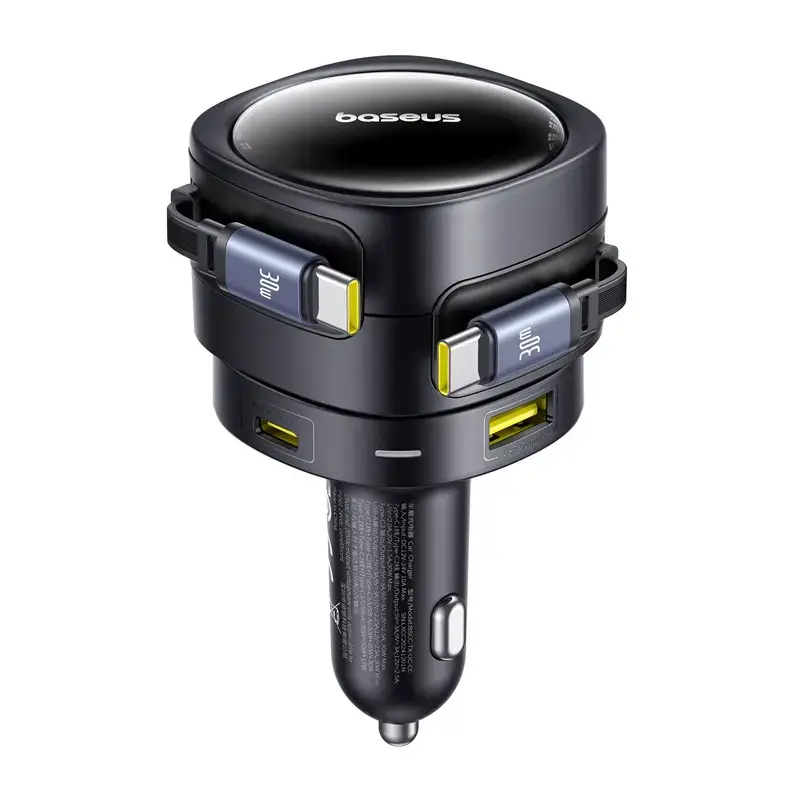 Auto-Ladegerät Baseus Enjoyment Max 90W mit USB-C- und USB-A-Anschlüssen