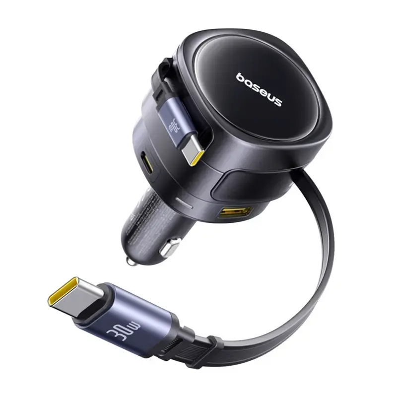 Auto-Ladegerät Baseus Enjoyment Max 90W mit USB-C- und USB-A-Anschlüssen