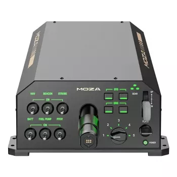 Flight Base MOZA AY210 Yoke Base – Metall-Flight-Base, 243×403×216 mm, 110–220 V, Spitzenleistung 216 W