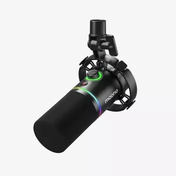 Podcast-Mikrofon MAONO PD200X Schwarz — kabelgebunden XLR/USB-C, Empfindlichkeit -52 dB, 40–16000 Hz
