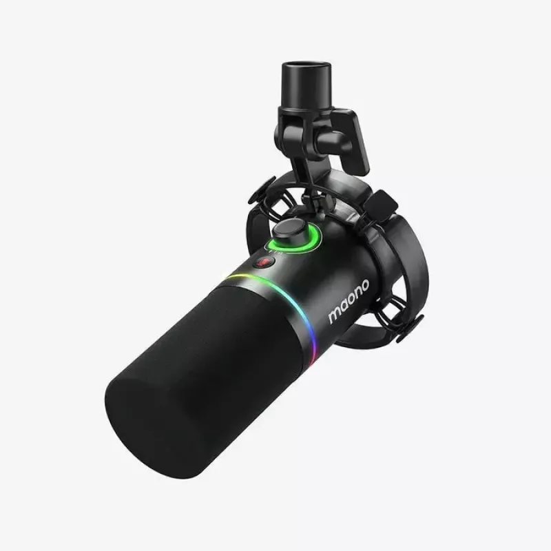 Podcast-Mikrofon MAONO PD200X Schwarz — kabelgebunden XLR/USB-C, Empfindlichkeit -52 dB, 40–16000 Hz