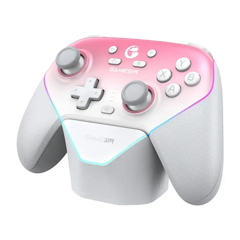 Wireless Controller GameSir SuperNova T4n Pro Pink — Bluetooth, ergonomisches Handheld-Design