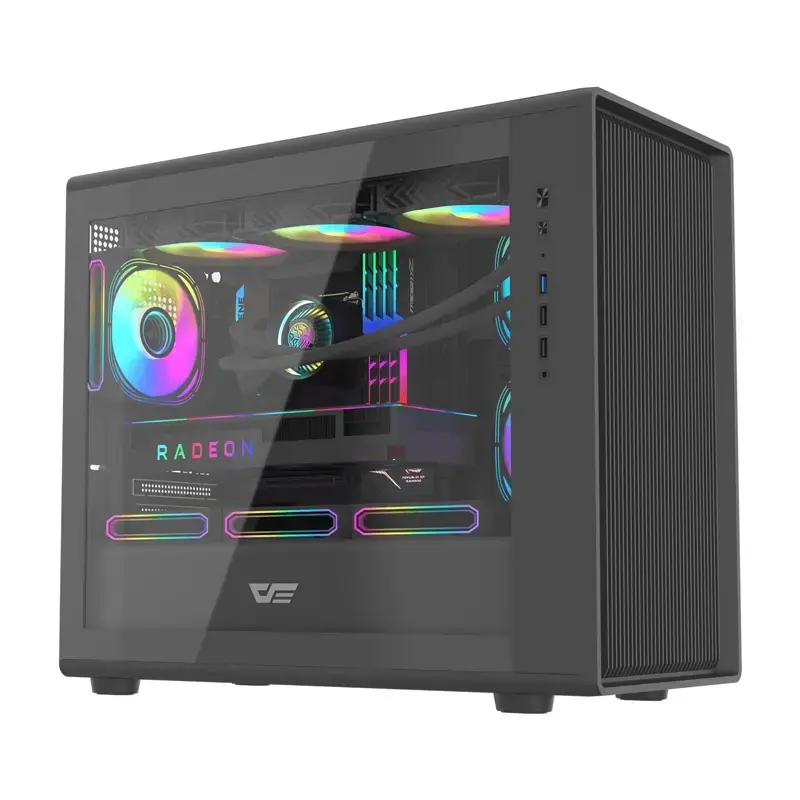 Computergehäuse Darkflash DB460M Micro ATX Schwarz