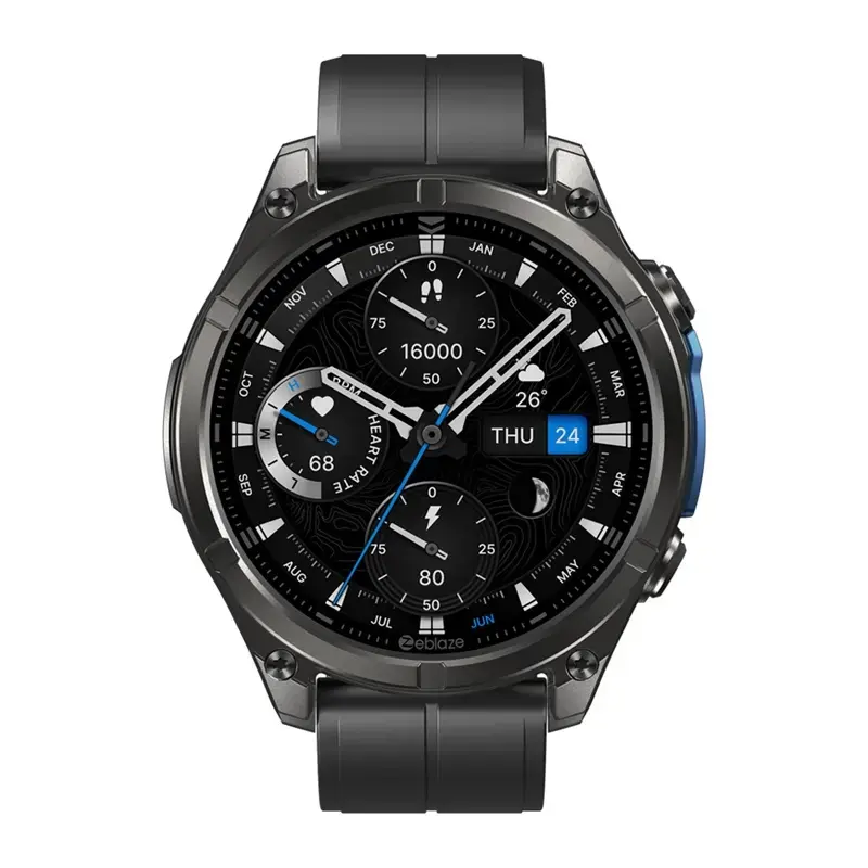Smartwatch Zeblaze Vibe 8 Abyss Schwarz mit Herzfrequenzmesser, wasserdicht