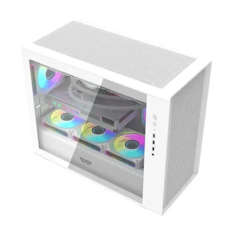 Computergehäuse Darkflash DB460M Micro ATX Weiß