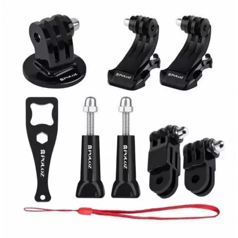 Zubehörset Puluz PKT18 für Actionkameras – 20-teiliges Kit kompatibel mit Osmo Action 5, Pro, Insta360 Ace Pro 2