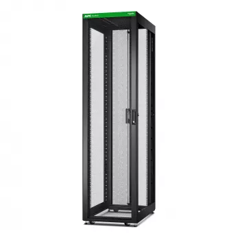 APC Easy Rack, 48U, Schwarz, mit Dach, Rollen, Füßen, 4 Halterungen und Boden, ohne Seitenwände, 2258H x 600B x 1000T mm