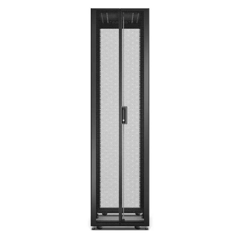 APC Easy Rack, 48U, Schwarz, mit Dach, Rollen, Füßen, 4 Halterungen und Boden, ohne Seitenwände, 2258H x 600B x 1000T mm