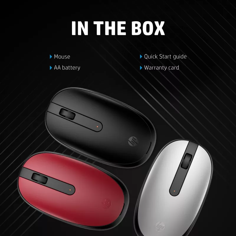 HP 240 Empire Red Bluetooth-Maus, beidhändig, optisch, Bluetooth, 1600 DPI, Rot