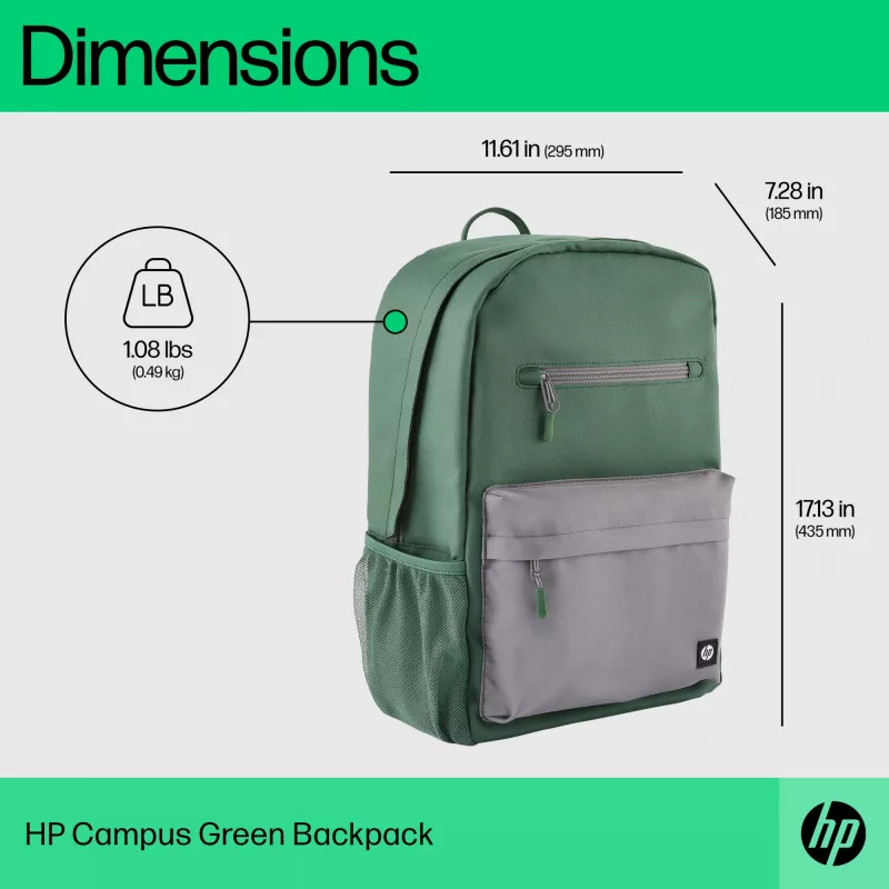 Lässiger Rucksack HP Campus Grün Backpack Grün Grau Polyester