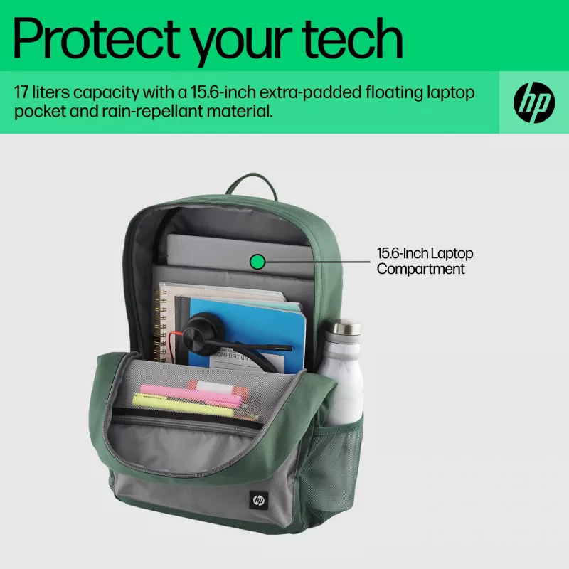 Lässiger Rucksack HP Campus Grün Backpack Grün Grau Polyester