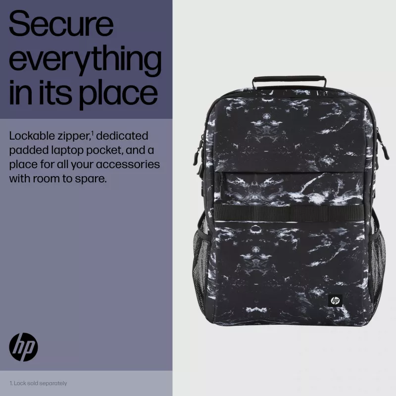 Freizeit-Rucksack HP Campus XL Marble Stone Rucksack Schwarz Grau