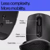 HP 695 Wiederaufladbare kabellose Maus, beidhändig, Bluetooth, 4000 DPI, Schwarz