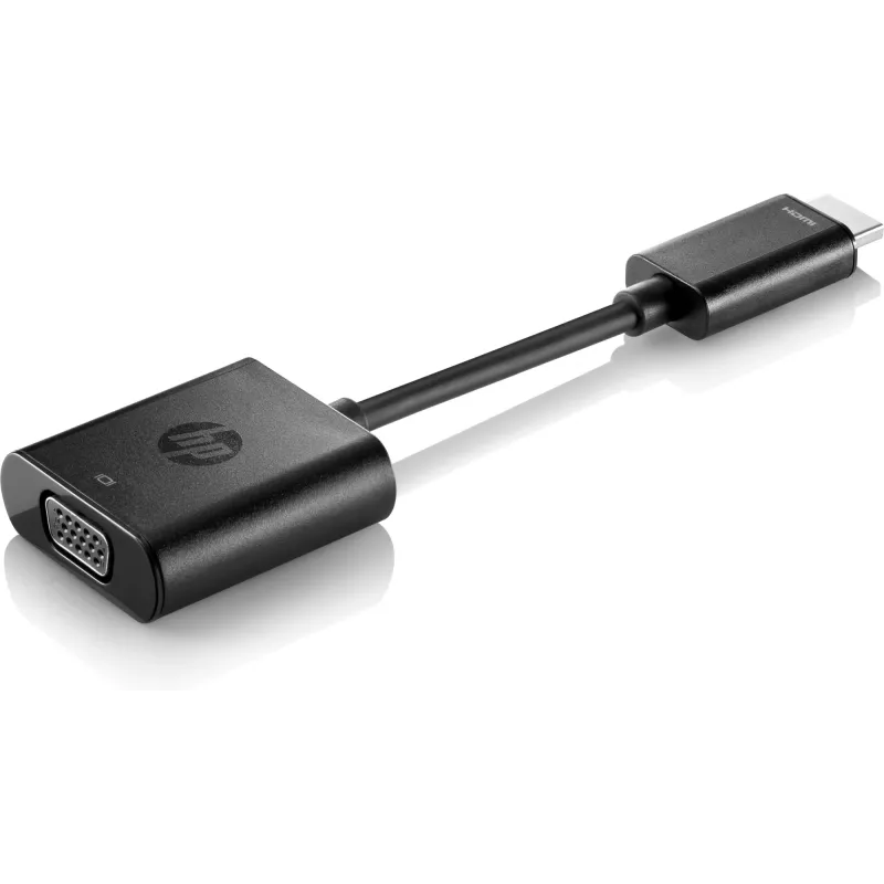 HP HDMI-auf-VGA-Adapter, 0,045 m, HDMI, VGA (D-Sub), Stecker, Buchse, Schwarz