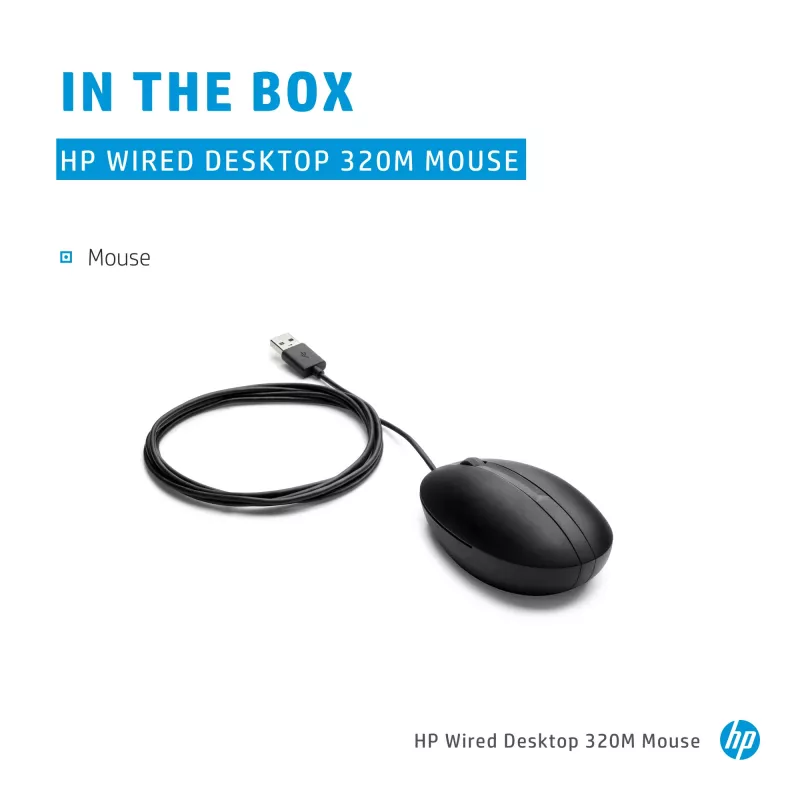 Maus HP 9VA80AA Schwarz USB